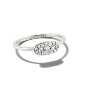 NWT Kendra Scott Grayson Band Ring In White CZ 7